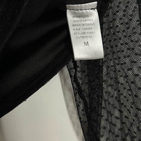 Mesh Polka Dot Crop Top - Picture 8 of 10